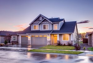 beautiful home after rain